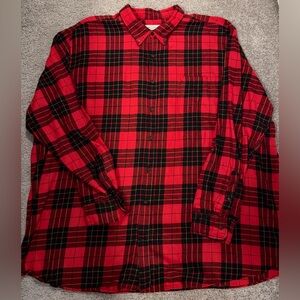 St. John’s Bay Men’s Signature Flannel Button Down Long Sleeve Shirt, 4XLT